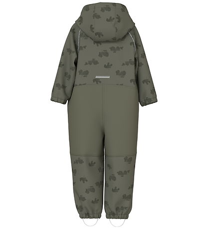 Name It Softshell Suit w. Fleece - NmmAlfa08 - Noos - Dusty Oliv