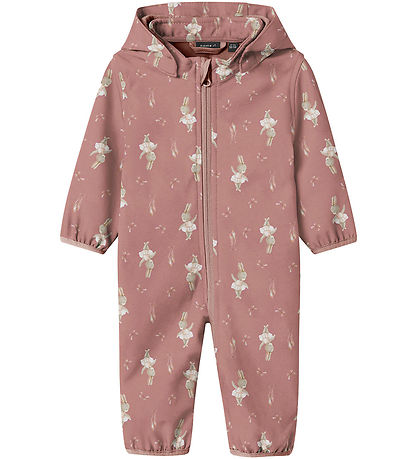 Name It Softshell Suit w. Fleece - NbnAlfa08 - Woodrose/Bunny