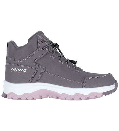 Viking Kuldaskór - Akkarvik Mid Fleece WP SL - Plum/Bleikt