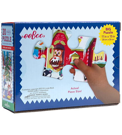 Eeboo Jigsaw Puzzle - 20 Bricks - Woodland Winter