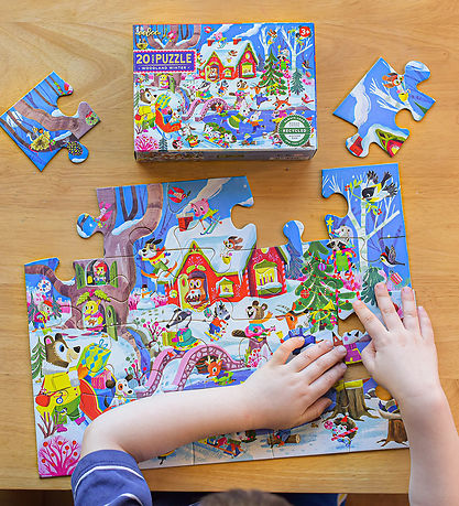 Eeboo Jigsaw Puzzle - 20 Bricks - Woodland Winter