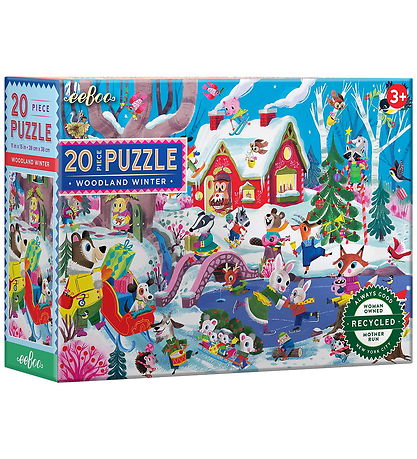 Eeboo Jigsaw Puzzle - 20 Bricks - Woodland Winter