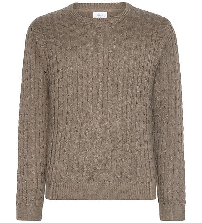 Grunt Bluse - Strick - Grün - Nature Melange