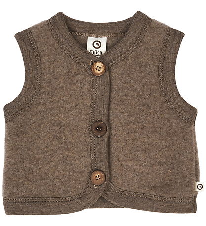 Müsli Fleece Vest - Woolly - Wool - Walnut Melange
