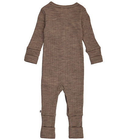 Müsli Jumpsuit - Rib - Woolly - Wool - Walnut Melange
