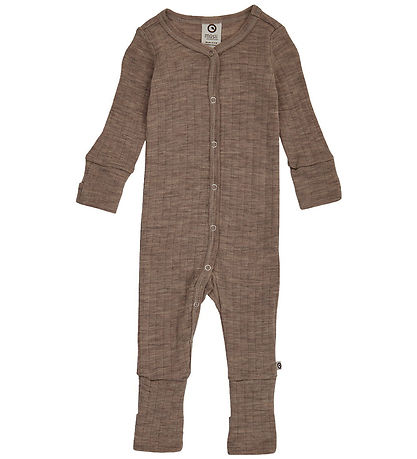 Müsli Jumpsuit - Rib - Woolly - Wool - Walnut Melange