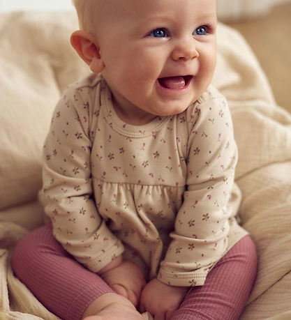 Müsli Bodykleid l/ä - Aster - Oak/Nostalgie Rose/Beige