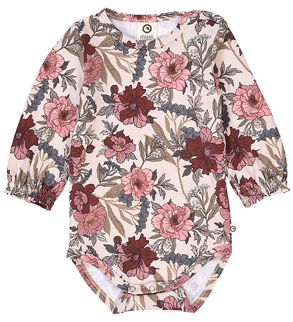 Müsli Bodysuit l/s - Bliss - Nightingale/Root/Nostalgia Rose
