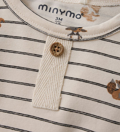 Minymo Romper l/s - AOP - Zandschelp