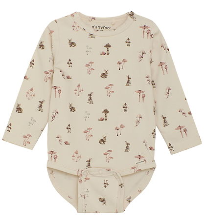 Minymo Bodysuit l/s - AOP - Sandshell