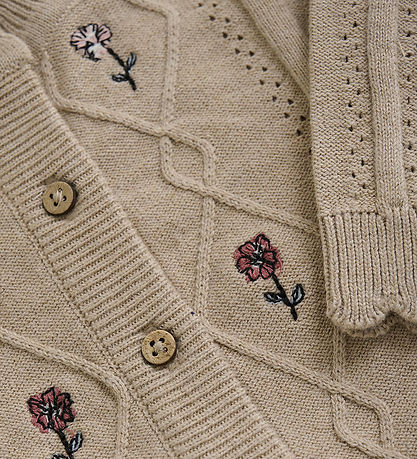 Minymo Cardigan Prjón - Beige Melange