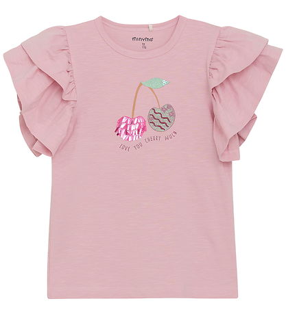 Minymo T-Shirt - Gebleicht Mauve