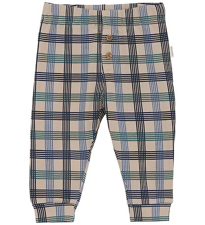 Minymo Trousers - AOP - Oxford Tan