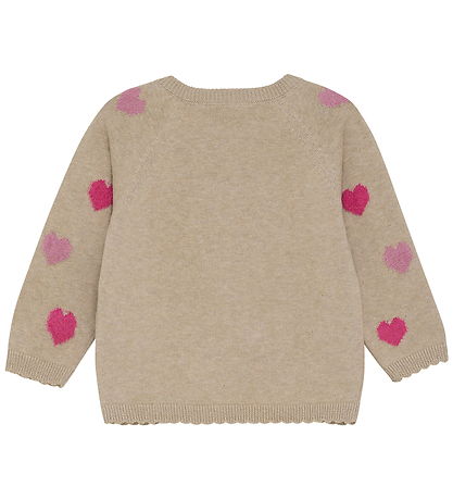Minymo Cardigan Stickning - Beige Melange