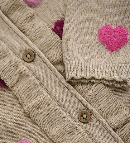 Minymo Cardigan Stickning - Beige Melange