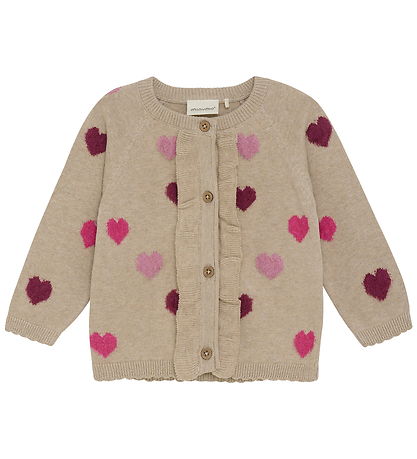 Minymo Cardigan Stickning - Beige Melange