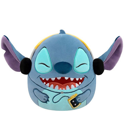 Squishmallows Soft Toy - 20 cm - Stitch w. Headphones