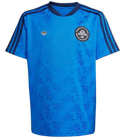adidas Originals Stuttermabolur - Blátt M. Lógó