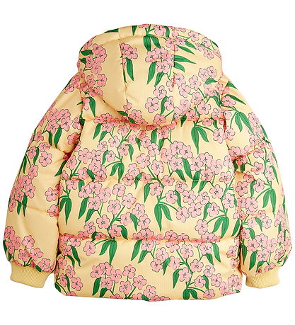 Mini Rodini Fóðraður jakki - Alpine Blóm - Gult