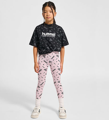 Hummel Leggings - hmlJR líkamsræktarstöð - Varla Bleikt M. Lógó