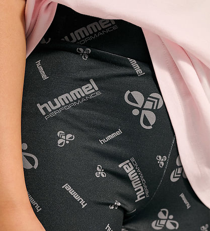 Hummel Leggings - hmlJR Líkamsrækt - Svart/Ebony M. Lógó