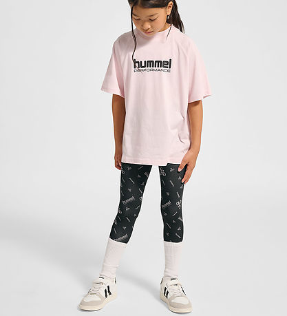 Hummel Leggings - hmlJR Líkamsrækt - Svart/Ebony M. Lógó