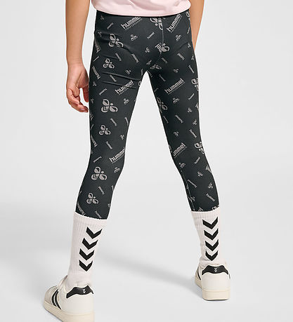 Hummel Leggings - hmlJR Líkamsrækt - Svart/Ebony M. Lógó