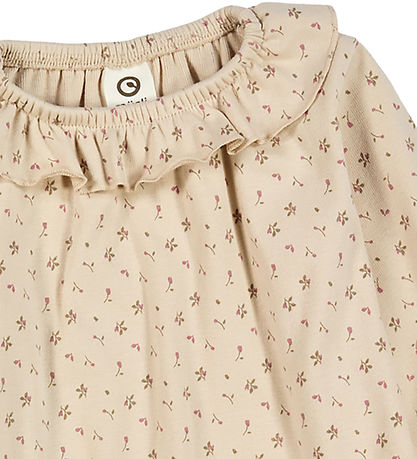 Müsli Bodysuit l/s - Aster Frill - Oak/Nostalgia Rose/Beige