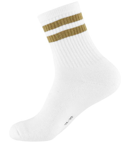 Name It Sokken - NkmJans - Bright White/saai Gold