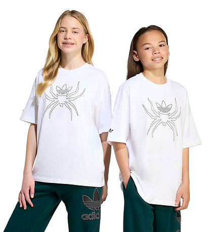 adidas Originals Stuttermabolur - Hvítur M. kónguló