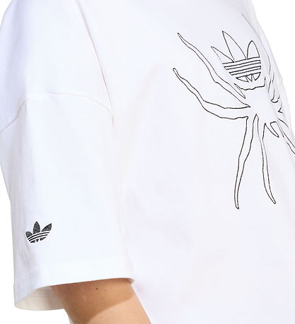 adidas Originals Stuttermabolur - Hvítur M. kónguló