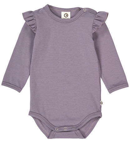 Müsli Bodysuit l/s - Cozy Me Frill - Lilac Fog