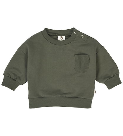 Müsli Peysa - Barn - Cozy Ég Pocket - Deep Green