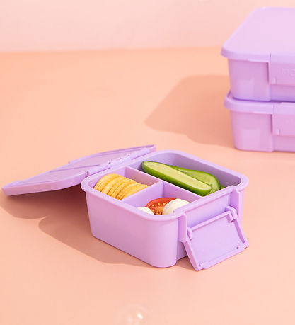 MontiiCo Snackbox w. 3 Rum - Bento Two - 500 mL - Lilac