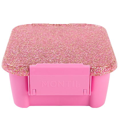 MontiiCo Snackbox w. 3 Rum - Bento Two - 500 mL - Floss Glitter