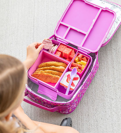 MontiiCo Lunchbox w. 4 Rum - Bento Feast - 2000 mL - Fuchsia