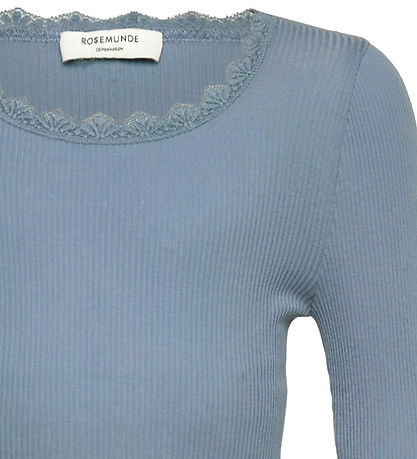 Rosemunde Blouse - Rib - Balta - Infinity w. Lace