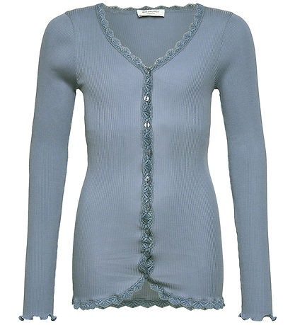 Rosemunde Cardigan - Rib - Balta - Infinity w. Lace