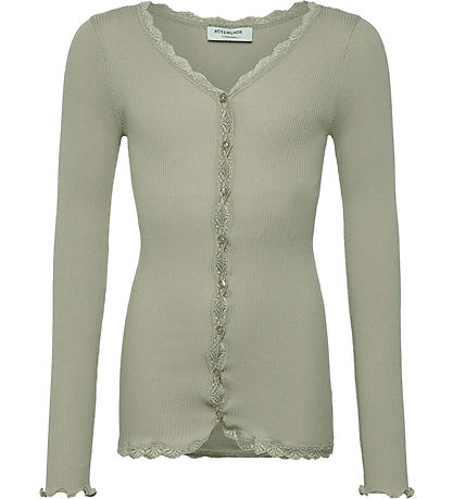 Rosemunde Cardigan - Rib - Balta - Abbey Stone M. Blúnda