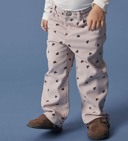 Name It Trousers - NmfRose - Burnished Lilac/Heart