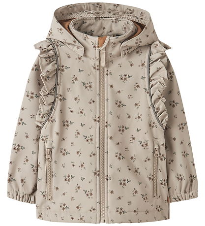 Name It Softshell Jacket w. Fleece - NmfAlfao - Pure Cashmere/Bo