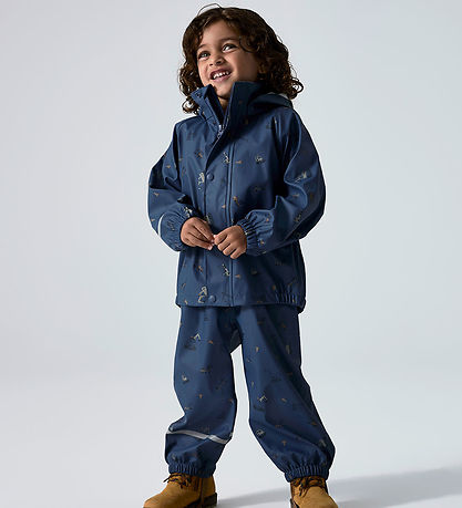 Name It Regenkleidung m. Fleece - NmmTrocken10 - Vintage Indigo