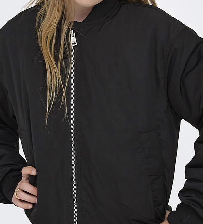 Kids Only Bomber Jacket - KogMinna - Black/Mauve Wine