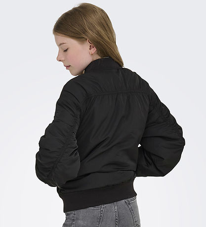 Kids Only Bomber Jacket - KogMinna - Black/Mauve Wine
