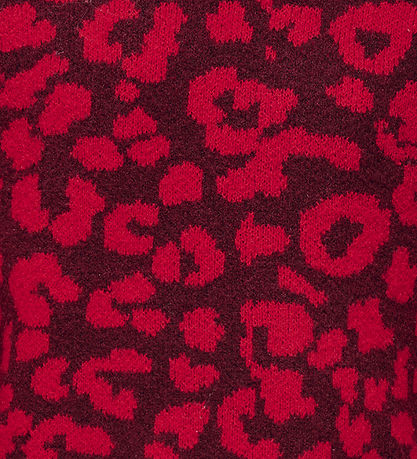Kids Only Blouse - Wool - Knitted - KogDora - Cabernet/Salsa Leo