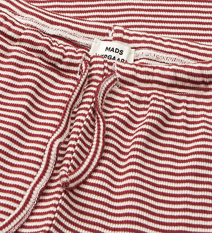 Mads Nørgaard Trousers - Rib - Stripe Verona - Winery/Vanilla Ic