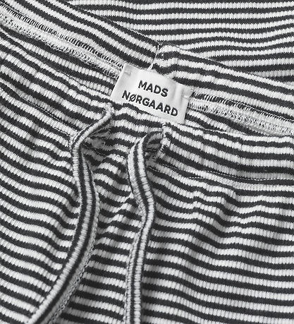 Pantalon Mads Nørgaard - Rib - Stripe Verona - Black/Vanilla Ice