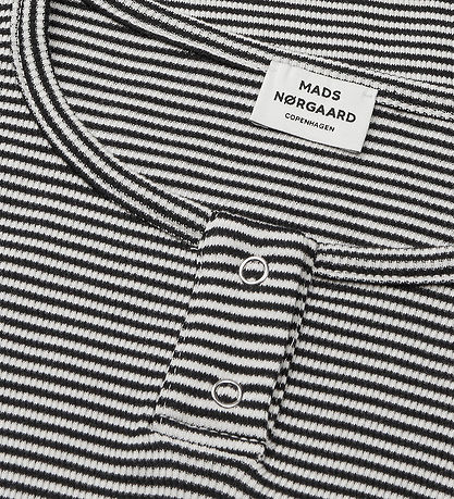 Mads Nørgaard Blússa - Stripe Tala - Black/Vanilla Ice