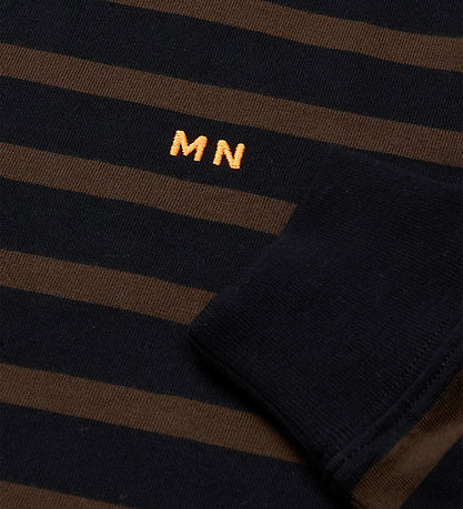Mads Nørgaard Blouse - Stripe Carlito - Black/Demitasse