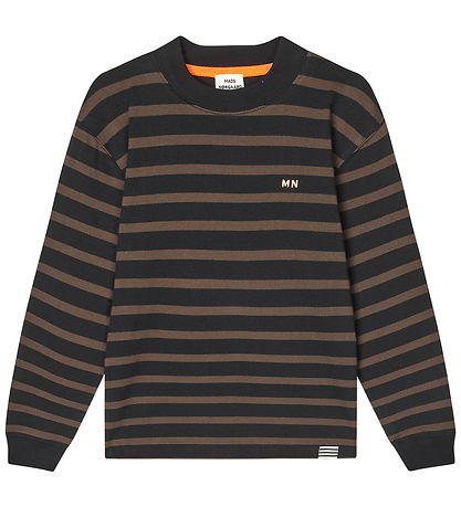 Mads Nørgaard Blouse - Stripe Carlito - Black/Demitasse